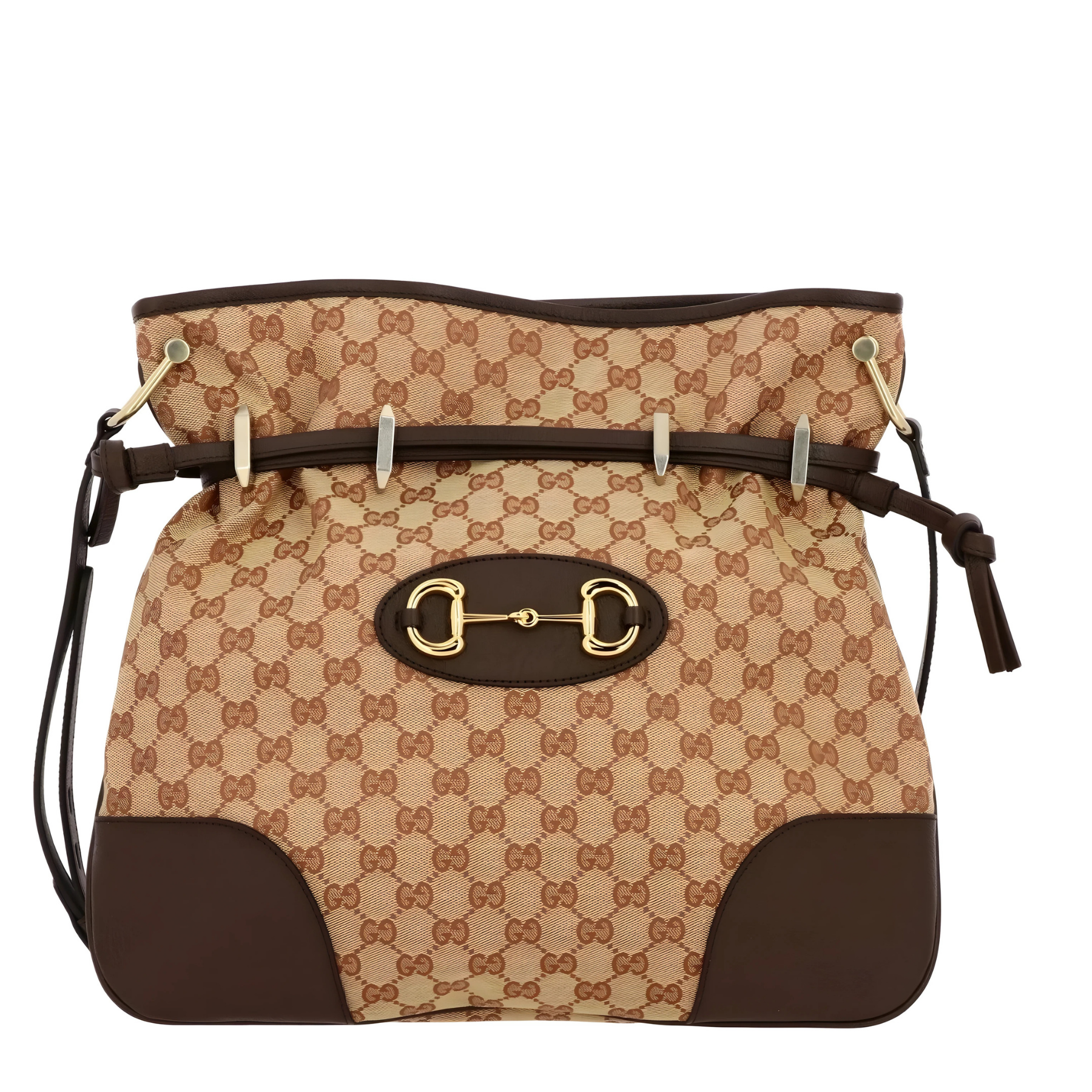 1955 Horsebit Canvas Drawstring Crossbody Bag