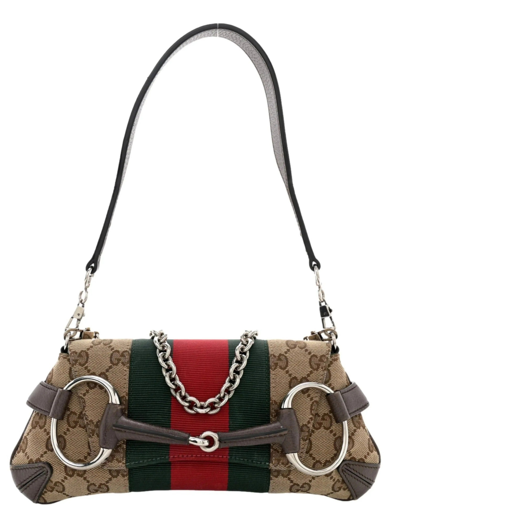 Horsebit Supreme Canvas Web Stripe Shoulder Bag