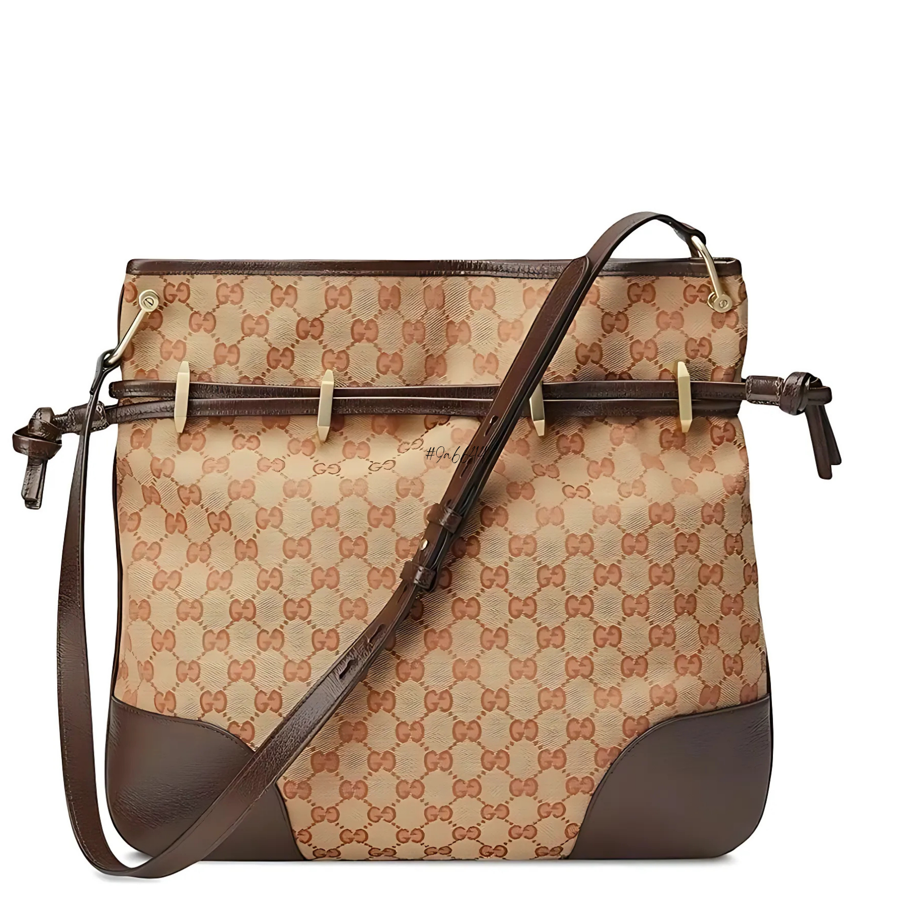 1955 Horsebit Canvas Drawstring Crossbody Bag