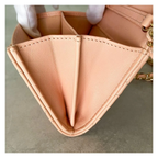 Lambskin Quilted Matelasse Chain Wallet