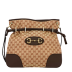 1955 Horsebit Canvas Drawstring Crossbody Bag
