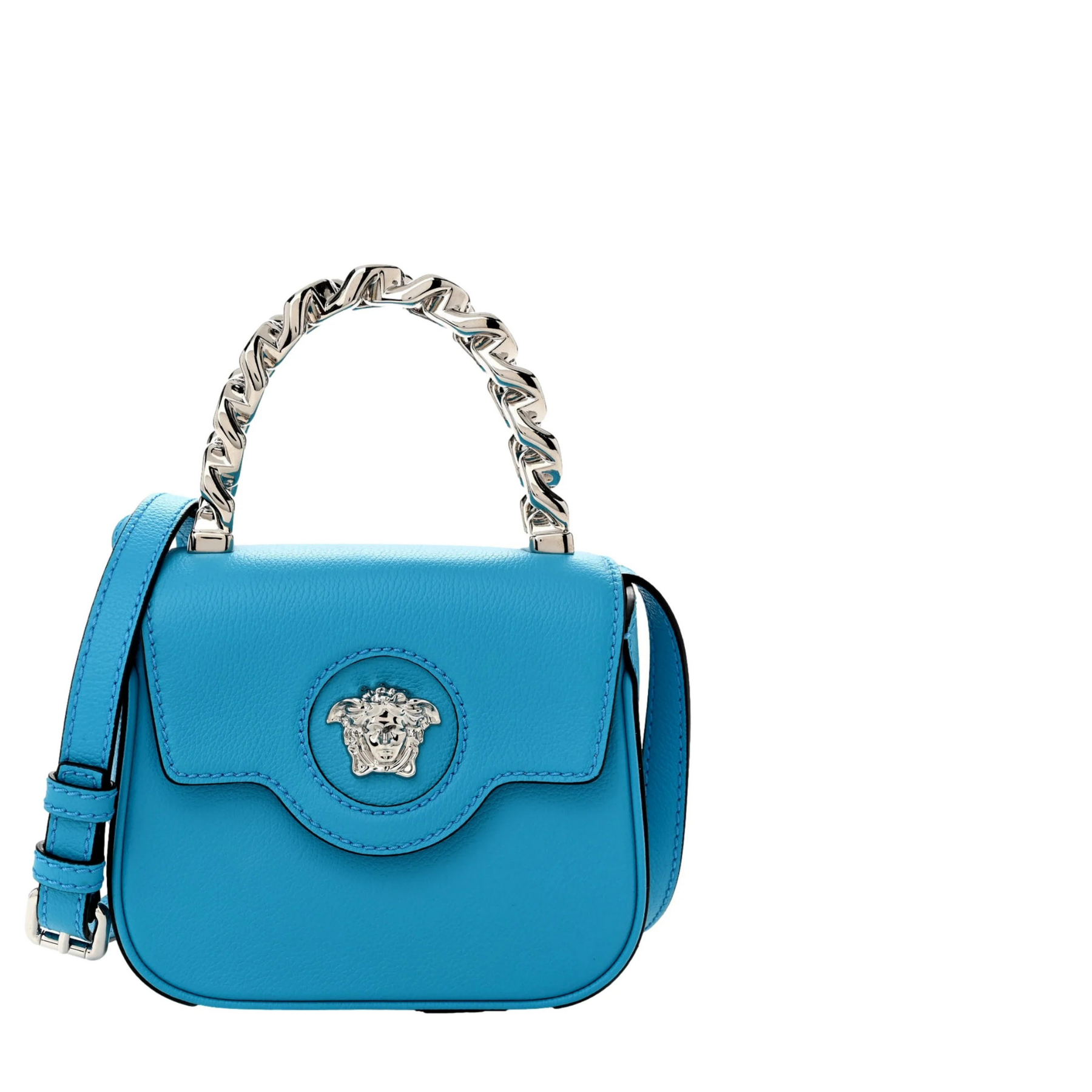 Blue La Medusa Mini Top-Handle Bag