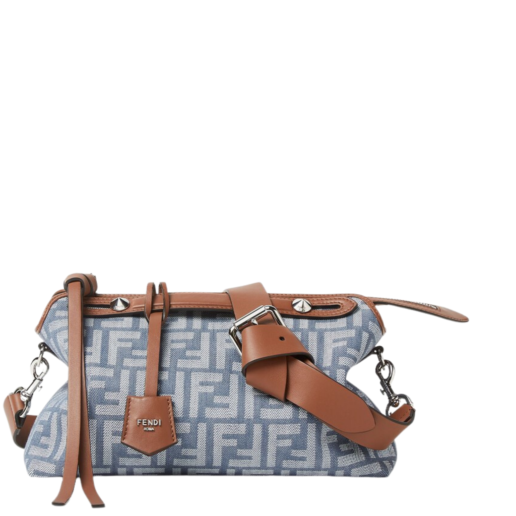 By The Way Soft Medium FF Jacquard Denim Crossbody Bag