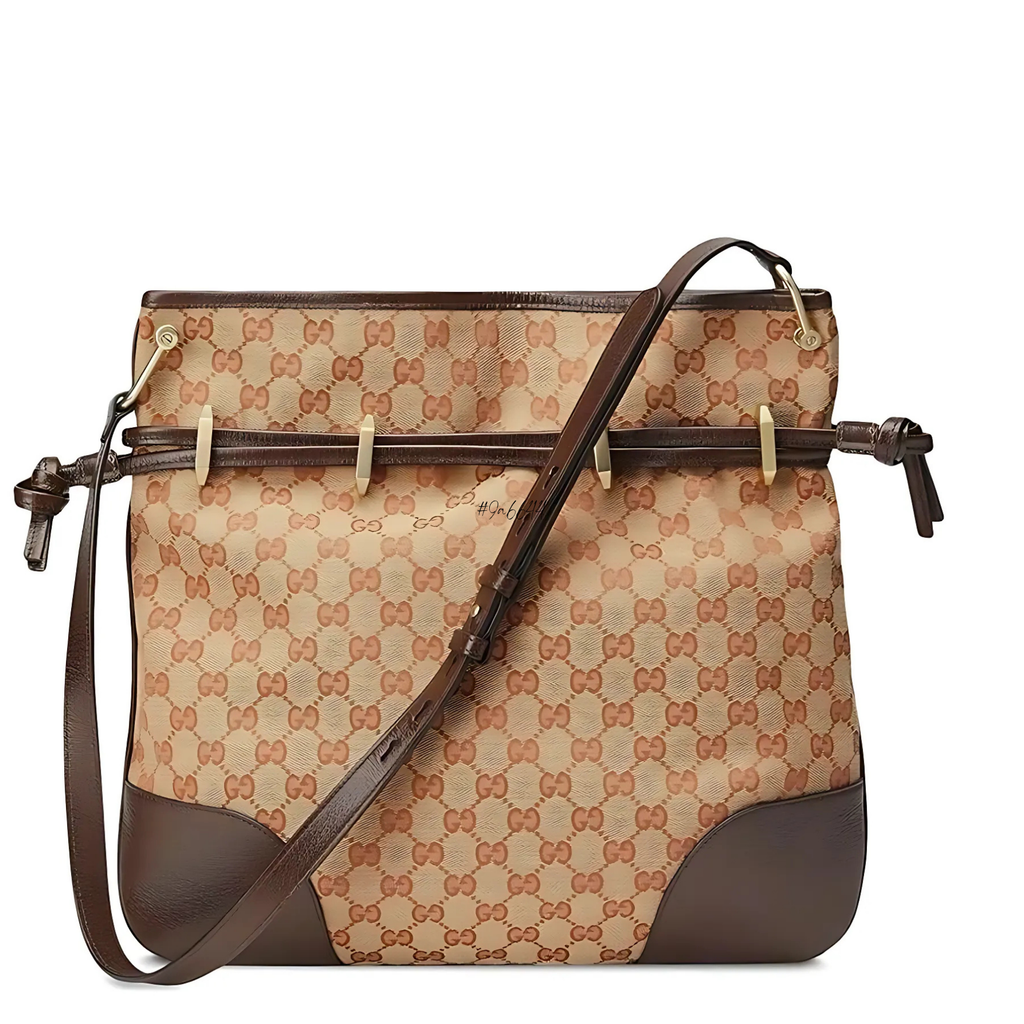1955 Horsebit Canvas Drawstring Crossbody Bag