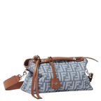 By The Way Soft Medium FF Jacquard Denim Crossbody Bag