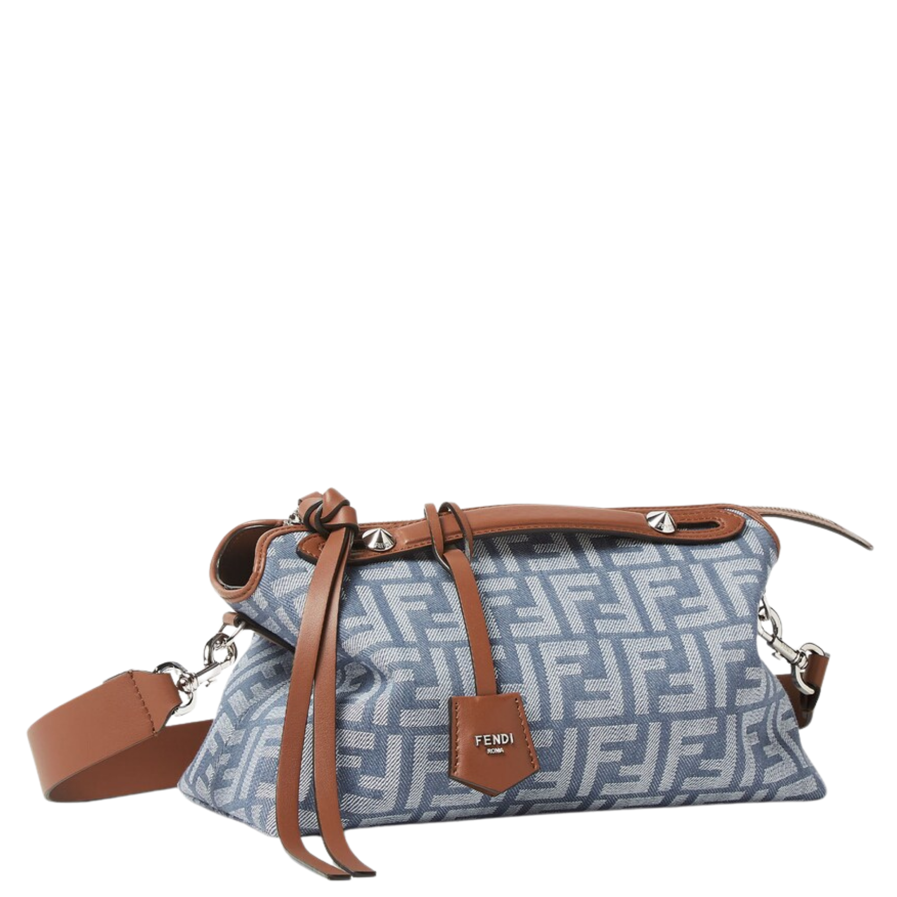 By The Way Soft Medium FF Jacquard Denim Crossbody Bag