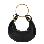 Small Bracelet Grained Calfskin Leather Hobo Bag