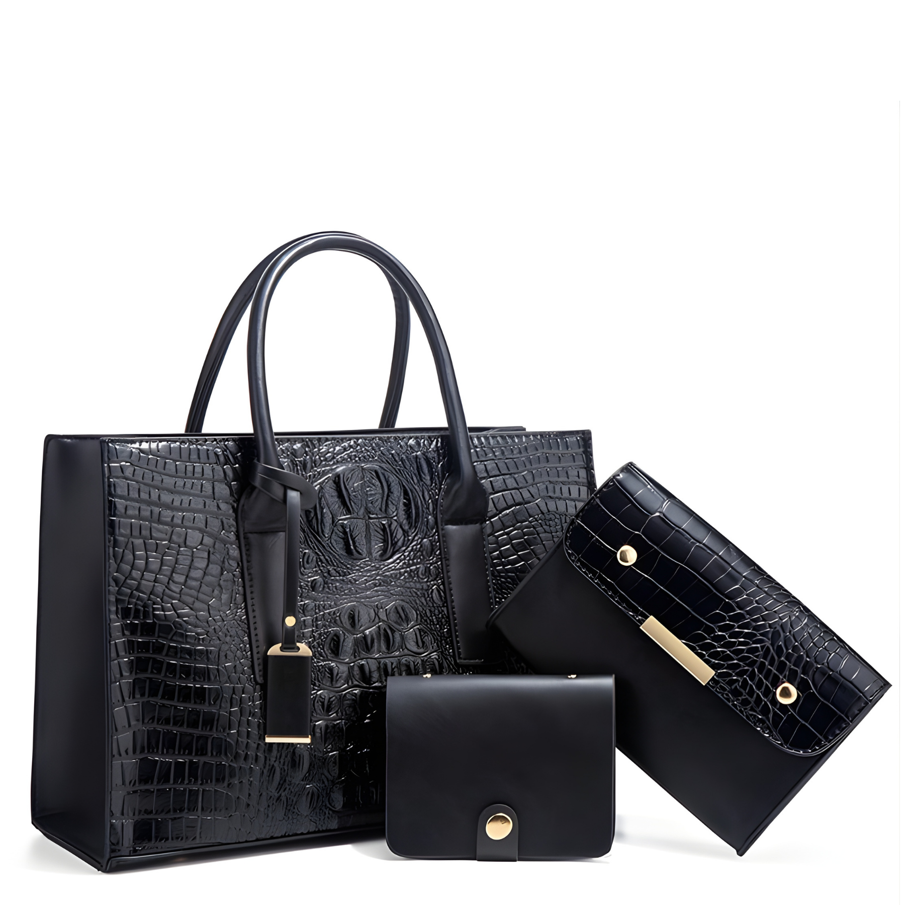 Elegant Croc Print Tote Collection