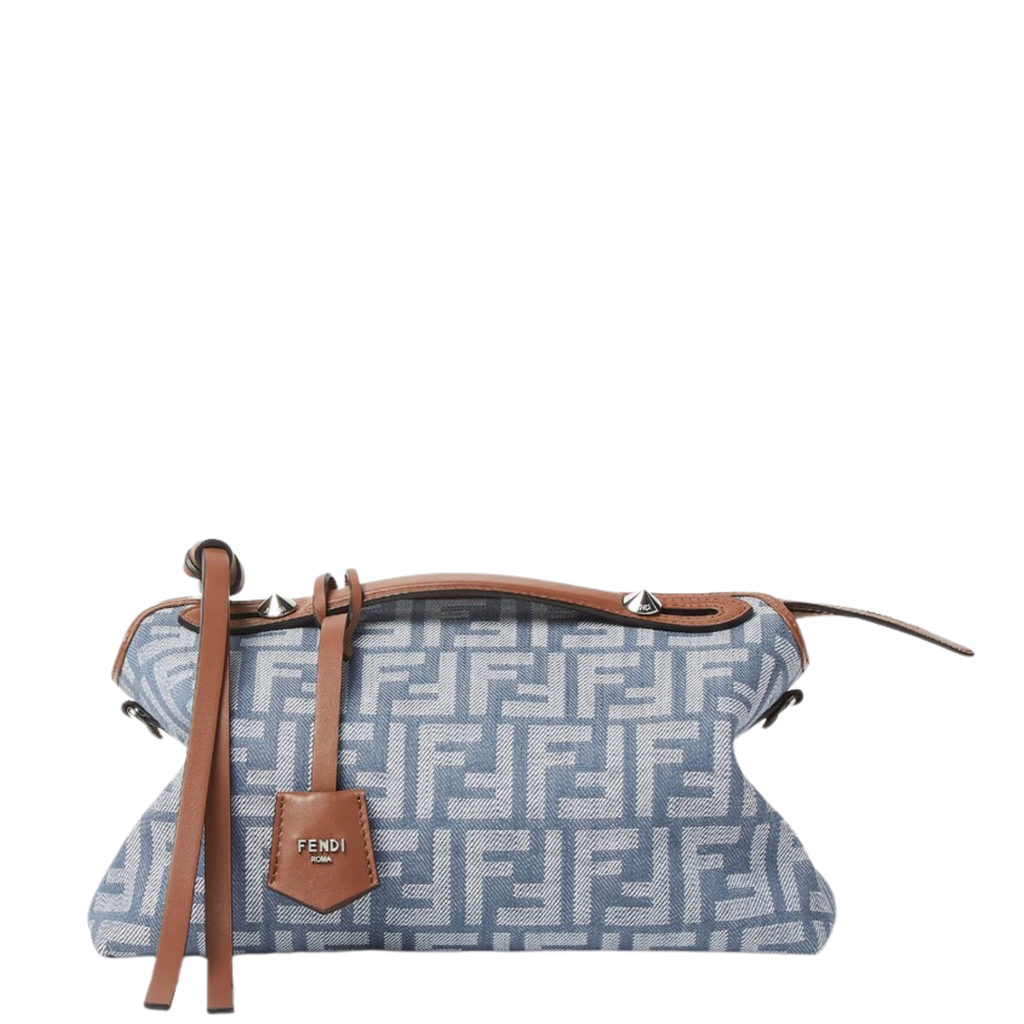 By The Way Soft Medium FF Jacquard Denim Crossbody Bag