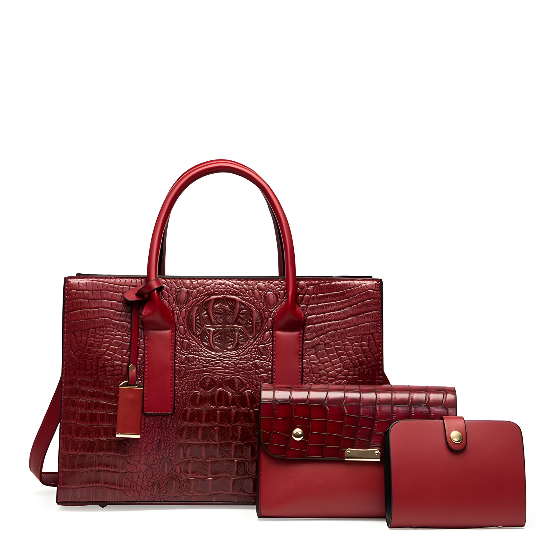 Elegant Croc Print Tote Collection