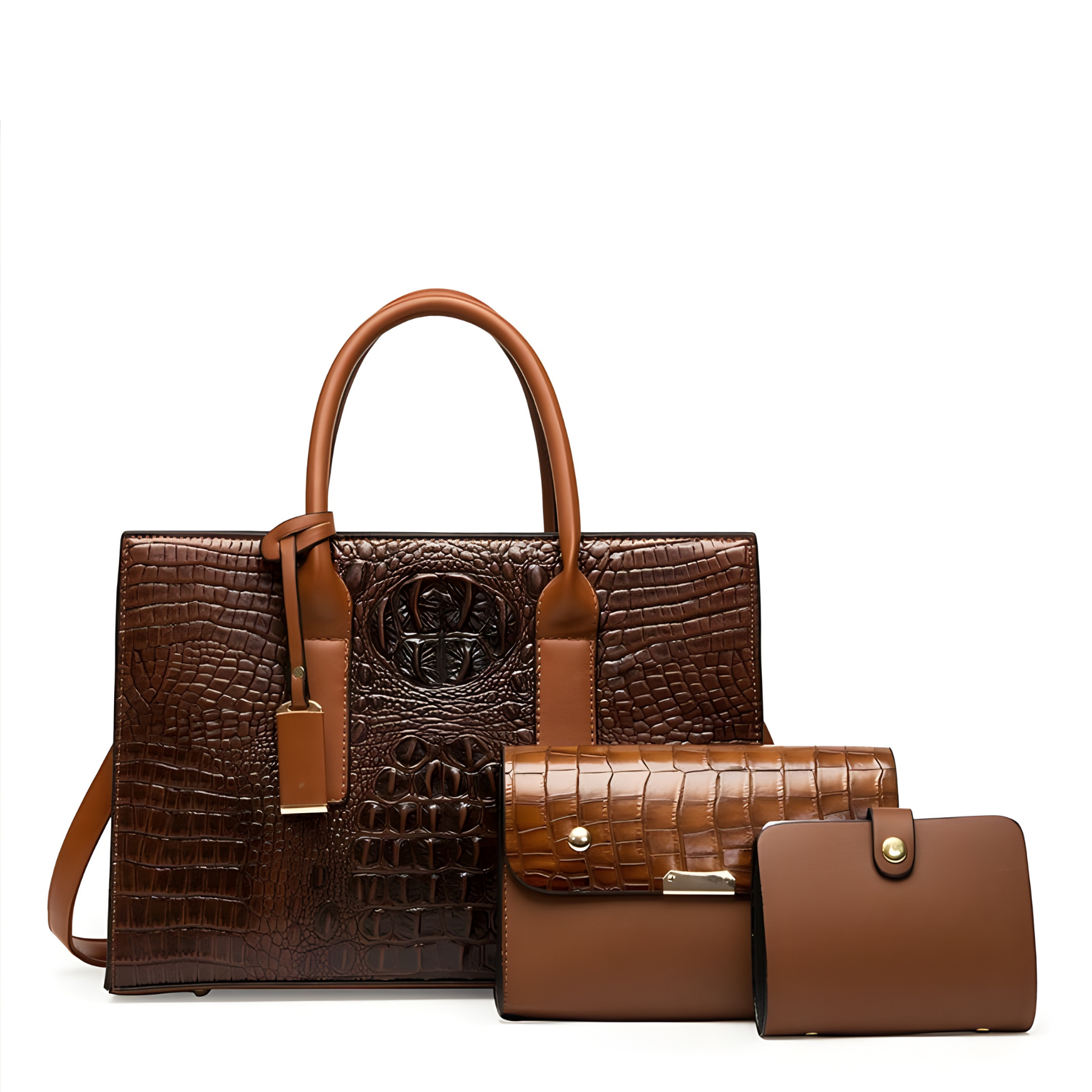 Elegant Croc Print Tote Collection