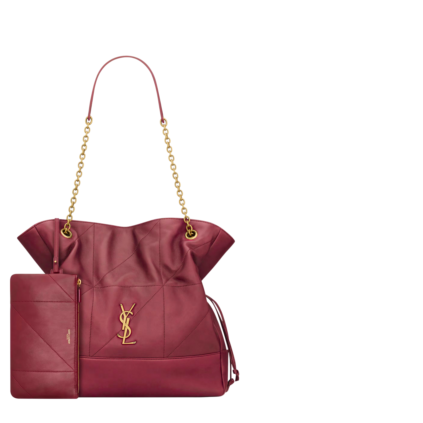 Jamie Lambskin Shoulder Bag with Carré Rive Gauche Stitching