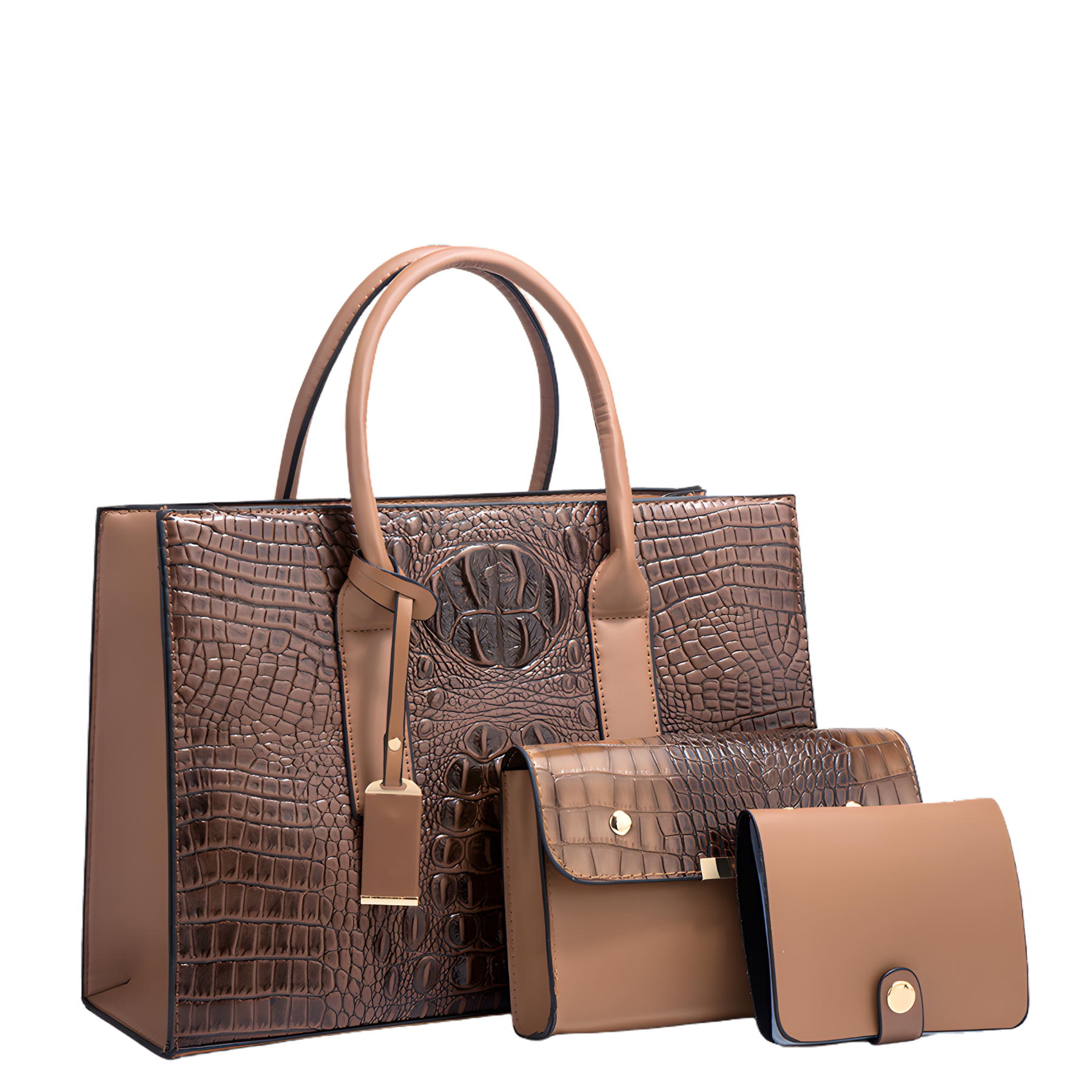 Elegant Croc Print Tote Collection