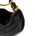 Small Bracelet Grained Calfskin Leather Hobo Bag