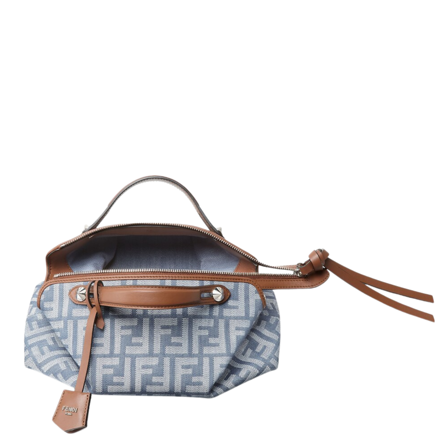 By The Way Soft Medium FF Jacquard Denim Crossbody Bag