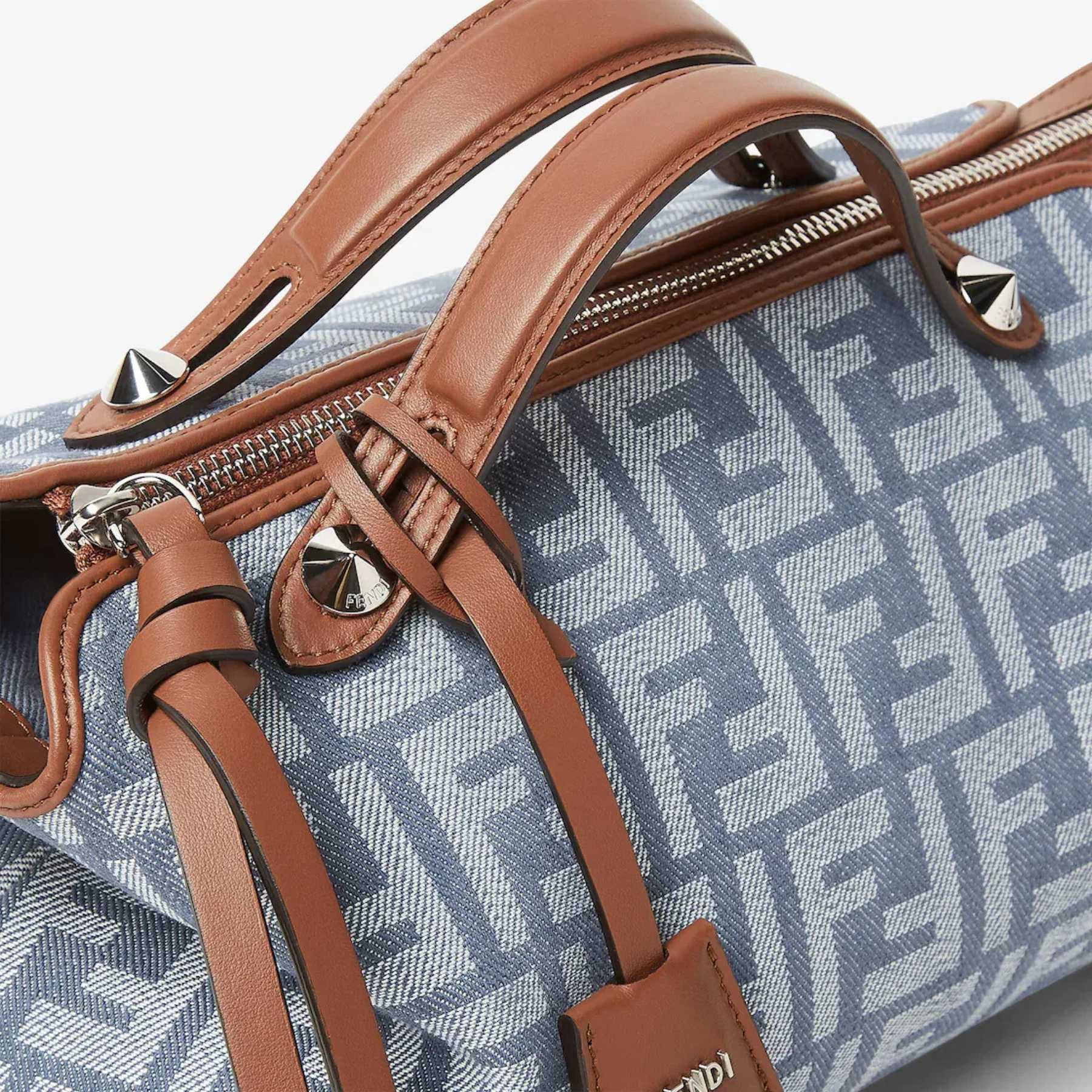 By The Way Soft Medium FF Jacquard Denim Crossbody Bag