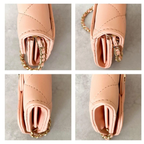 Lambskin Quilted Matelasse Chain Wallet