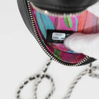 Lambskin Quilted Round Clutch