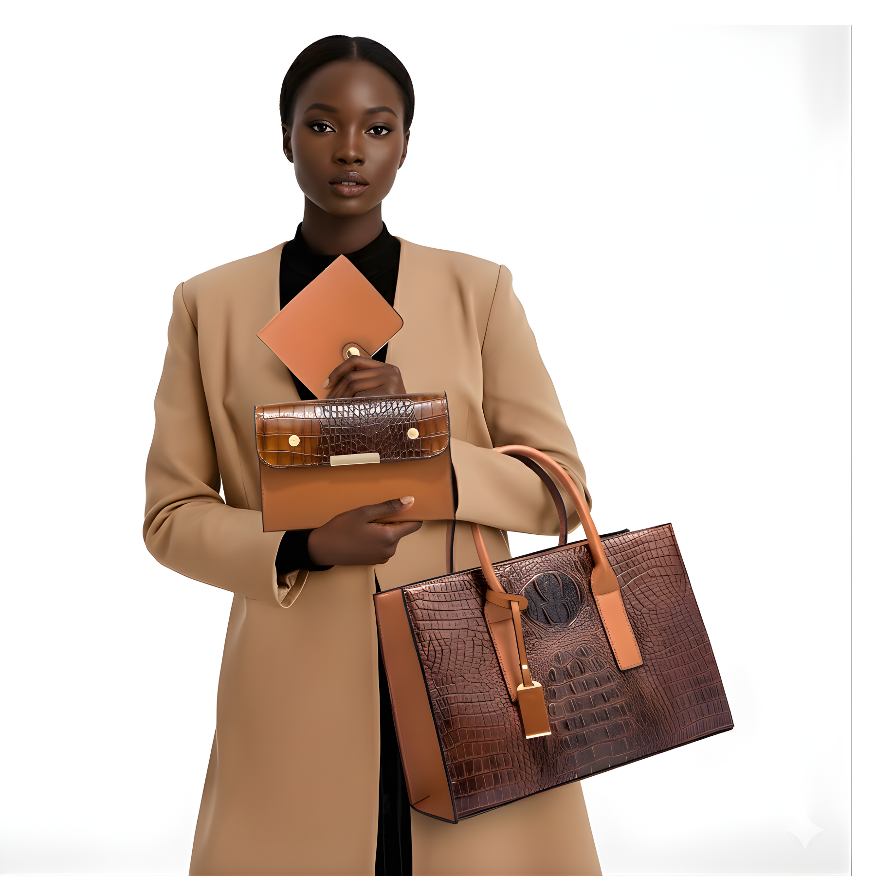 Elegant Croc Print Tote Collection